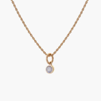 Tutti & Co Birthstone OCTOBER Moonstone Necklace Gold (NE624G)