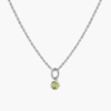 Tutti & Co Birthstone AUGUST Peridot Necklace Silver (NE622S)