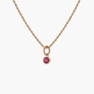 Tutti & Co Birthstone JULY Ruby Necklace Gold (NE621G)