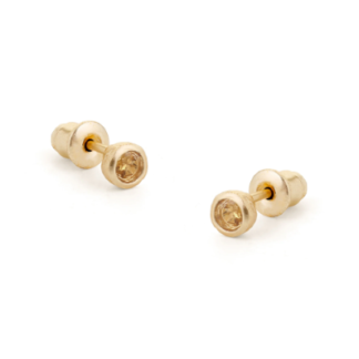 Tutti & Co Birthstone NOVEMBER Citrine Stud Earring Gold (EA541G)