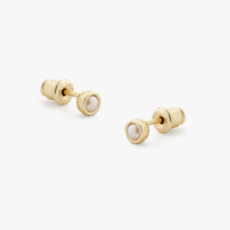 Tutti & Co Birthstone JUNE Pearl Stud Earring Gold (EA568G)