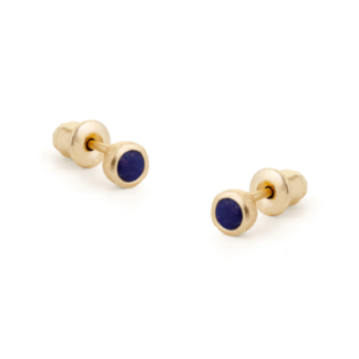 Tutti & Co Birthstone SEPTEMBER Lapis Lazuli Stud Earring Gold (EA539G)