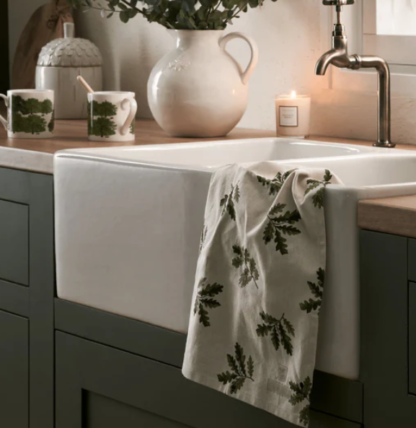 Sophie Allport Acorn & Oak Leaves Tea Towel