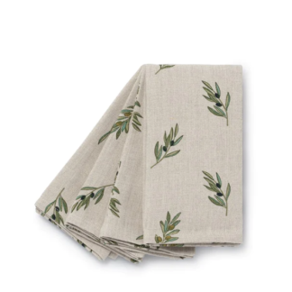 Sophie Allport Olive Linen Napkins Set of 4