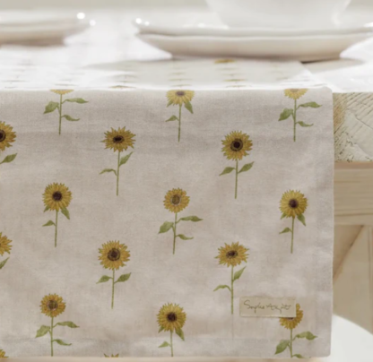 Sophie Allport Sunflower Linen Table Runner - Image 2
