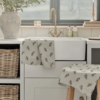 Sophie Allport Olive Linen Tea Towel - Image 2
