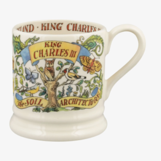 Emma Bridgewater at Gifted Boston Spa King Charles 1/2 pint mug close up product photo