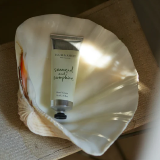 Plum & Ashby at Gifted Boston Spa Seaweed and Samphire Hand Cream photo of product on shell