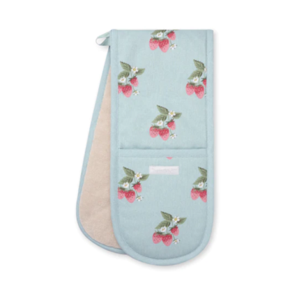 Sophie Allport at Gifted Boston Spa - Strawberries Blue Double Oven Glove Product Photo