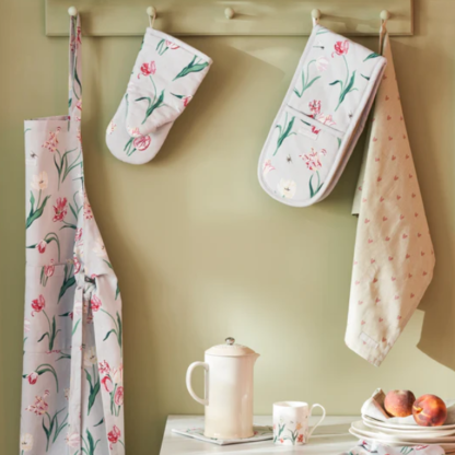Sophie Allport at Gifted Boston Spa - Tulips Apron hanging on a hook
