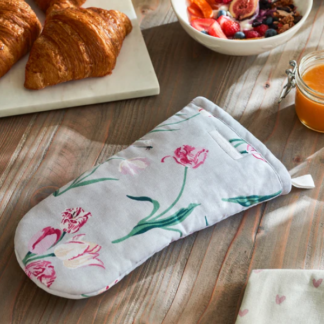 Sophie Allport at Gifted Boston Spa - Tulips oven mitt product photo on a table