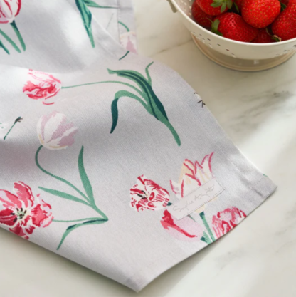 Sophie Allport at Gifted Boston Spa - Tulips tea towel close up