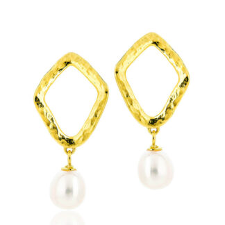 Claudia Bradby Thalassa Ripple Stud Earrings Gold