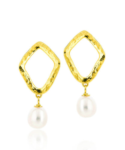 Claudia Bradby Thalassa Ripple Stud Earrings Gold