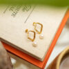 Claudia Bradby Thalassa Ripple Stud Earrings Gold - Image 3