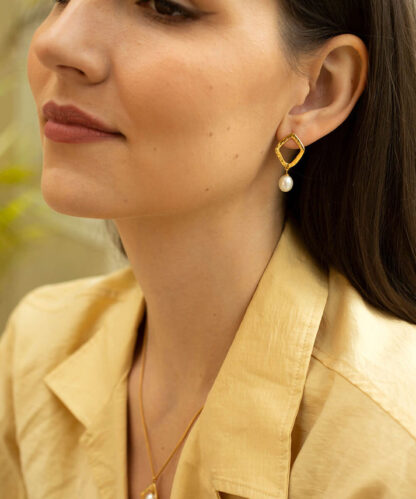 Claudia Bradby Thalassa Ripple Stud Earrings Gold - Image 5