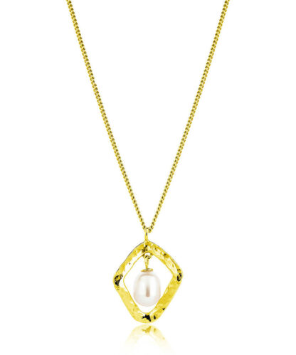 Claudia Bradby Thalassa Gold Pearl Pendant Necklace