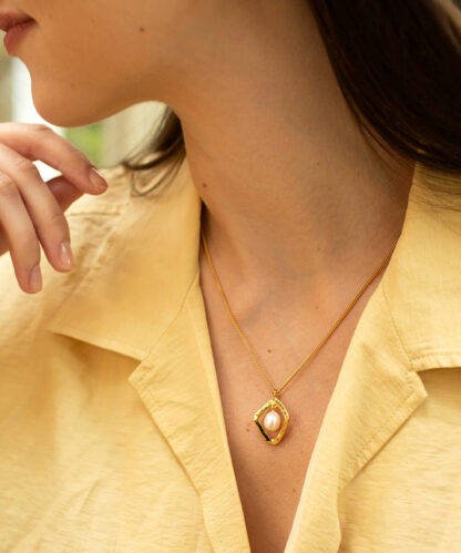 Claudia Bradby Thalassa Gold Pearl Pendant Necklace - Image 5