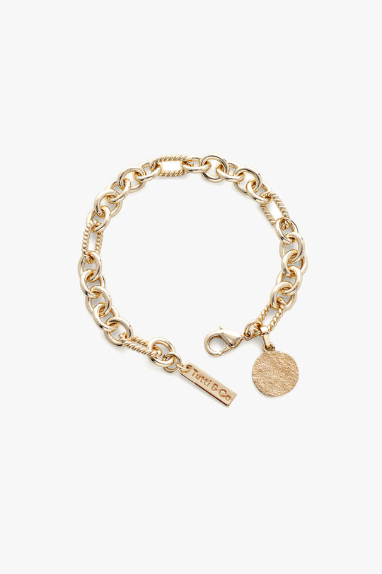 Tutti & Co Crest Bracelet Gold (BR642G) - Image 2