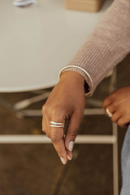 Tutti & Co Wave Ring Gold (RN336G)