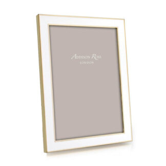 Addison Ross White Enamel and Gold Frame 7"x5"
