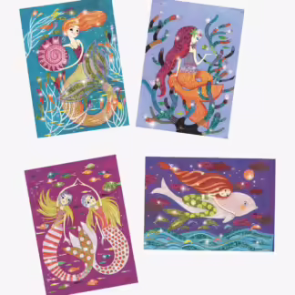 Djeco Glitter Board Mermaid Craft Set - Image 3