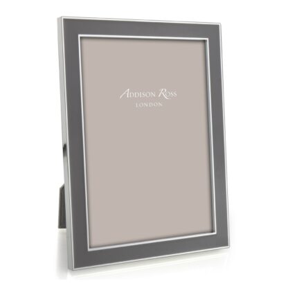 Addison Ross Taupe Enamel and Silver Frame 7" x 5"