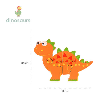Orange Tree Dinosaur Stegosaurus Mini Puzzle - Image 4