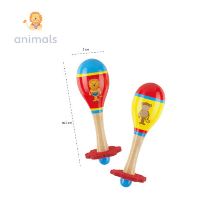 Orange Tree Lion and Monkey Maraca Set - Image 3