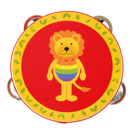 Orange Tree Lion Tambourine