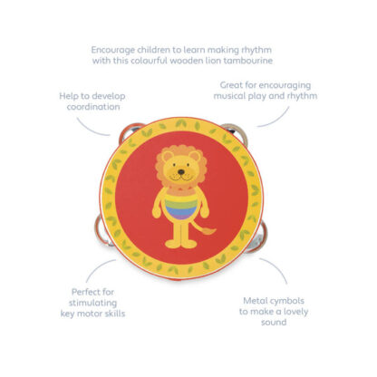 Orange Tree Lion Tambourine - Image 2