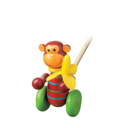 Orange Tree Monkey Boxed Push Along - Image 2