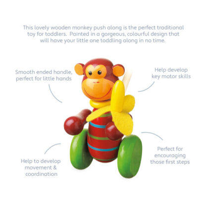 Orange Tree Monkey Boxed Push Along - Image 3