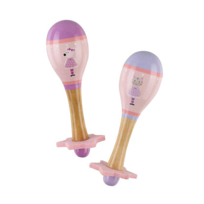 Orange Tree Pink Mouse Maraca Set