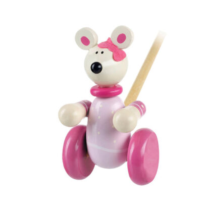 Orange Tree Pink Mouse Boxed Push Along - Image 2