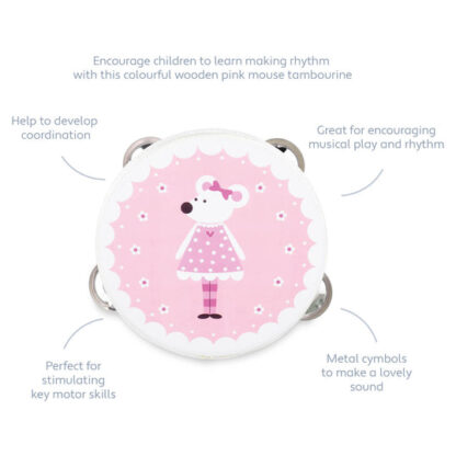 Orange Tree Pink Mouse Tambourine - Image 2