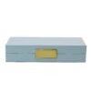 Addison Ross Powder Blue Laquer and Gold Box 4x9