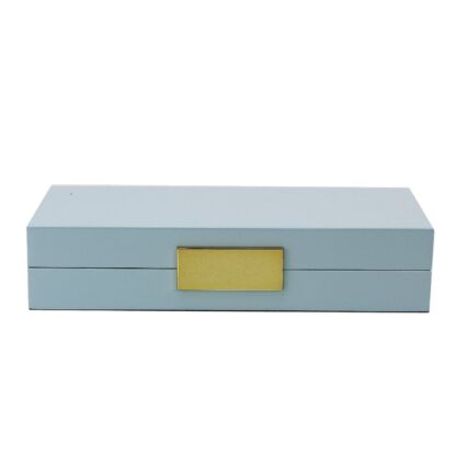 Addison Ross Powder Blue Laquer and Gold Box 4x9