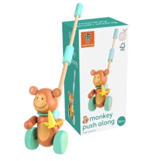 Orange Tree Monkey Boxed Push Along