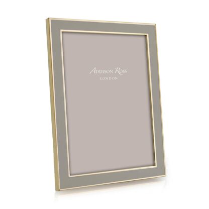 Addison Ross Taupe Enamel and Gold Frame 6" x 4"