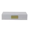 Addison Ross White Lacquer and Gold Box 4x9