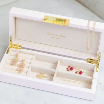 Addison Ross White Lacquer and Gold Box 4x9 - Image 3