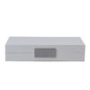 Addison Ross White Lacquer and Silver Box 4x9