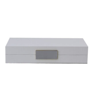 Addison Ross White Lacquer and Silver Box 4x9