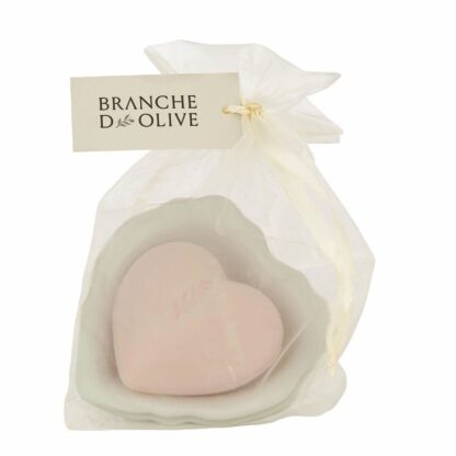 Branche D'Olive Heart Rose Soap Dish &