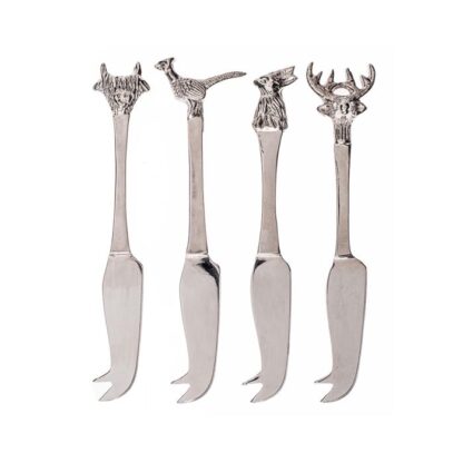 Selbrae House 4 Mini Cheese Knives COUNTRY ANIMALS - Image 2