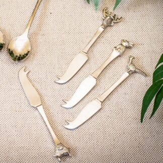 Selbrae House 4 Mini Cheese Knives COUNTRY ANIMALS