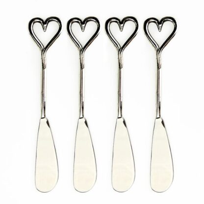 Selbrae House 4 Butter Knives LOVE HEARTS - Image 2