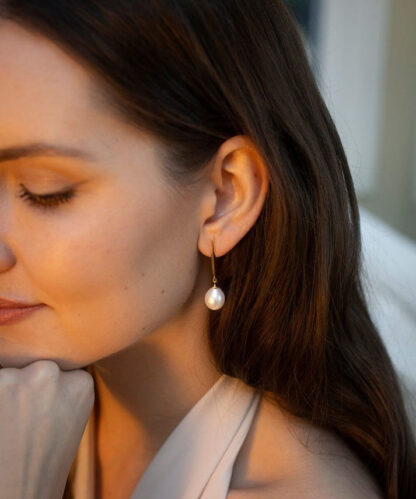 Claudia Bradby Coco Epee Drop Earrings Gold - Image 3