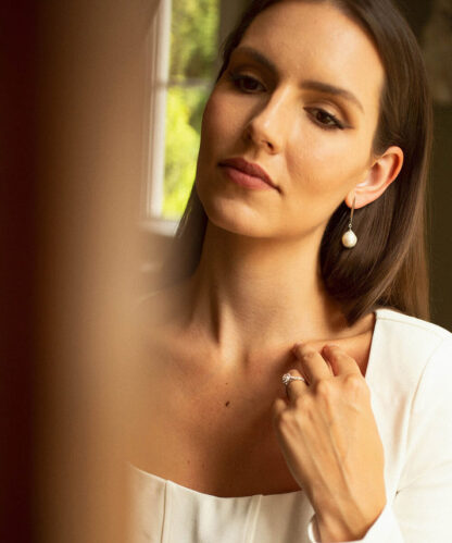 Claudia Bradby Coco Epee Drop Earrings Silver - Image 3